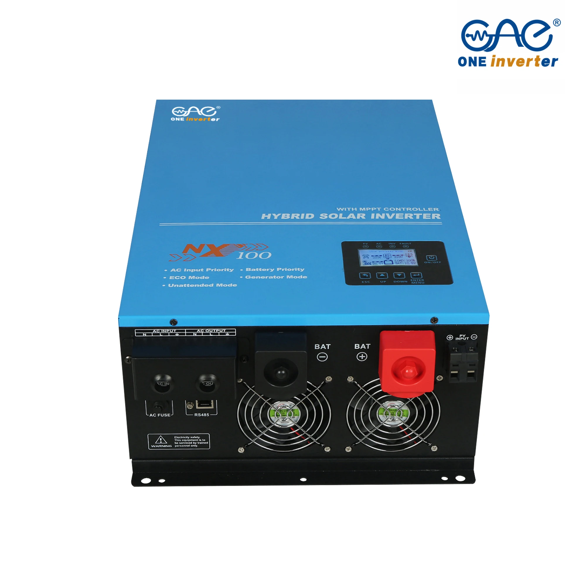Onduleur hybride de voiture 24v pur 2000w, 3kv, mppt de 24v