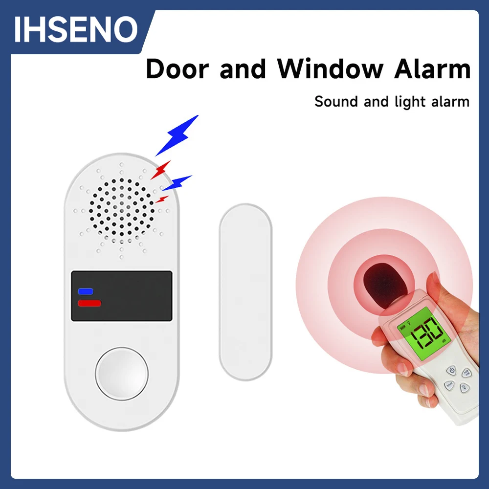 Deuren En Ramen Sensor Geluid Licht Alarm Thuis Veilig Anti Diefstal Draadloze Deur Magnetische Sensor 130db Volume Raam Open Herinnering