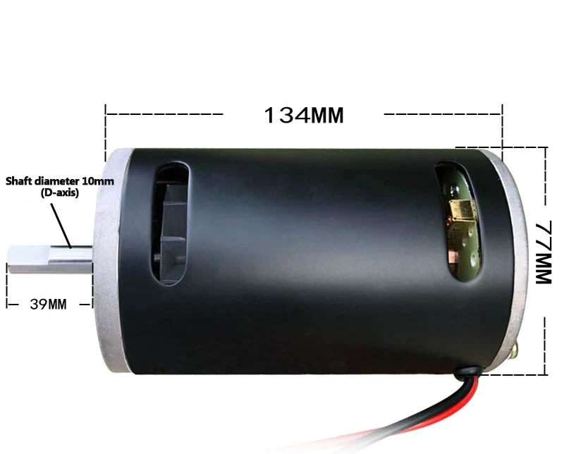 12V 300W 3600rpm/24V 500W 7000rpm High-power CW CCW Dual Bearing DC Permanent Magnet Motor