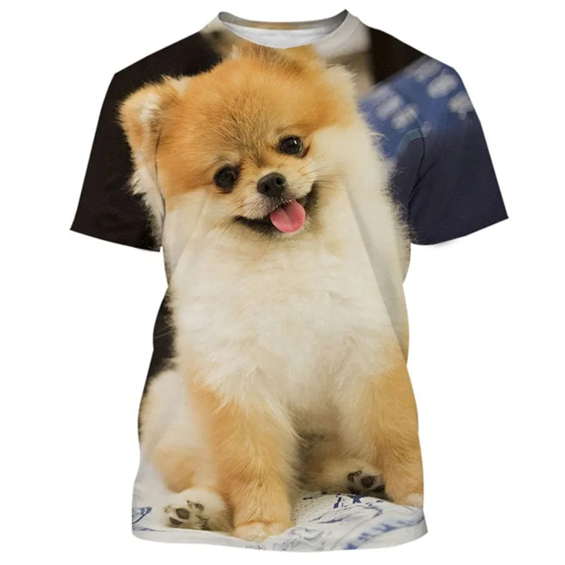 3D Men\'s T-shirt Cute Dog Print Graphic Short Sleeve Top Y2k Summer Casual T Shirts for Men/Women O-Neck Fashion Streetwear Tees