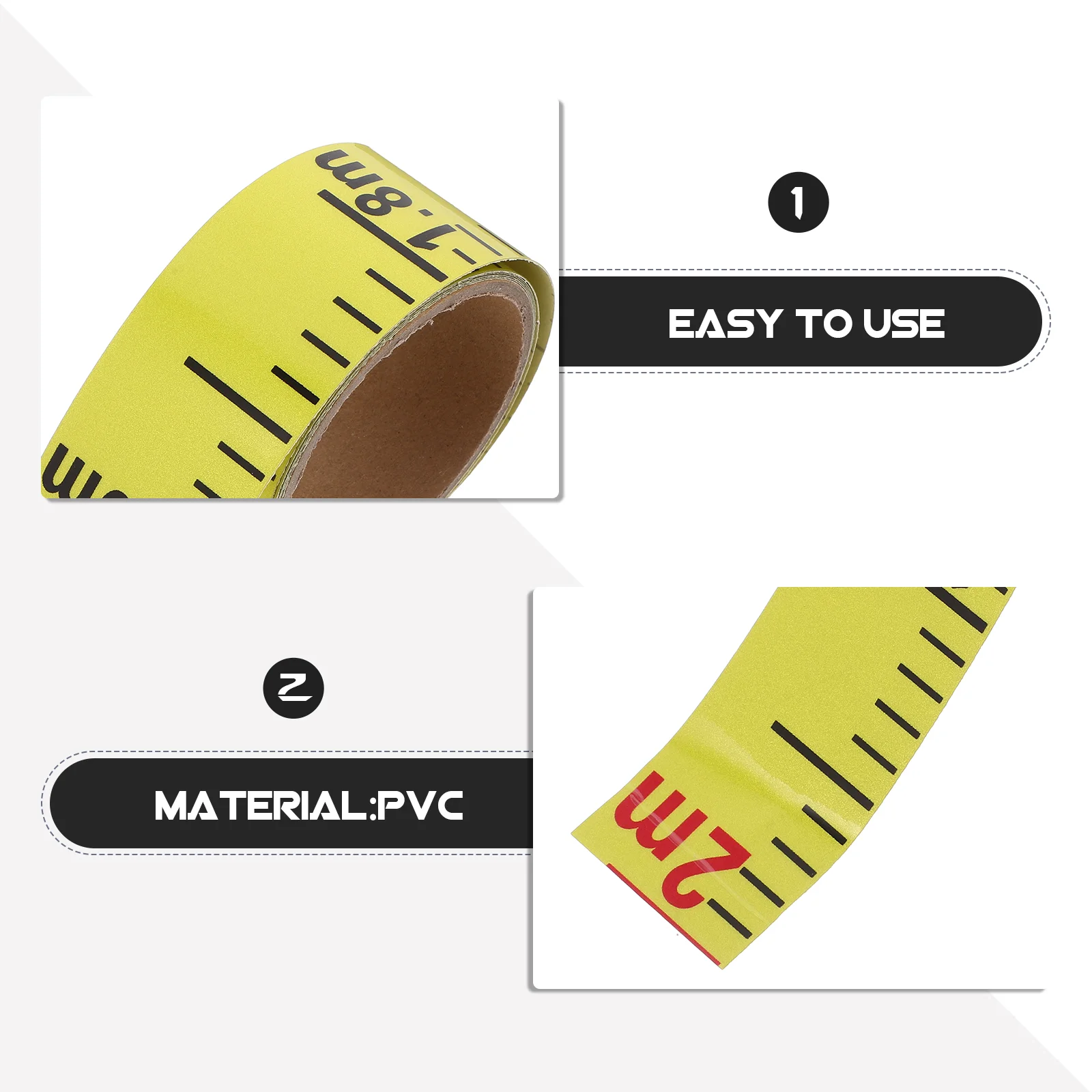 Water Level Scale Ruler Reflective Measurement Sticker Yellow Pvc Pool Supplies Table