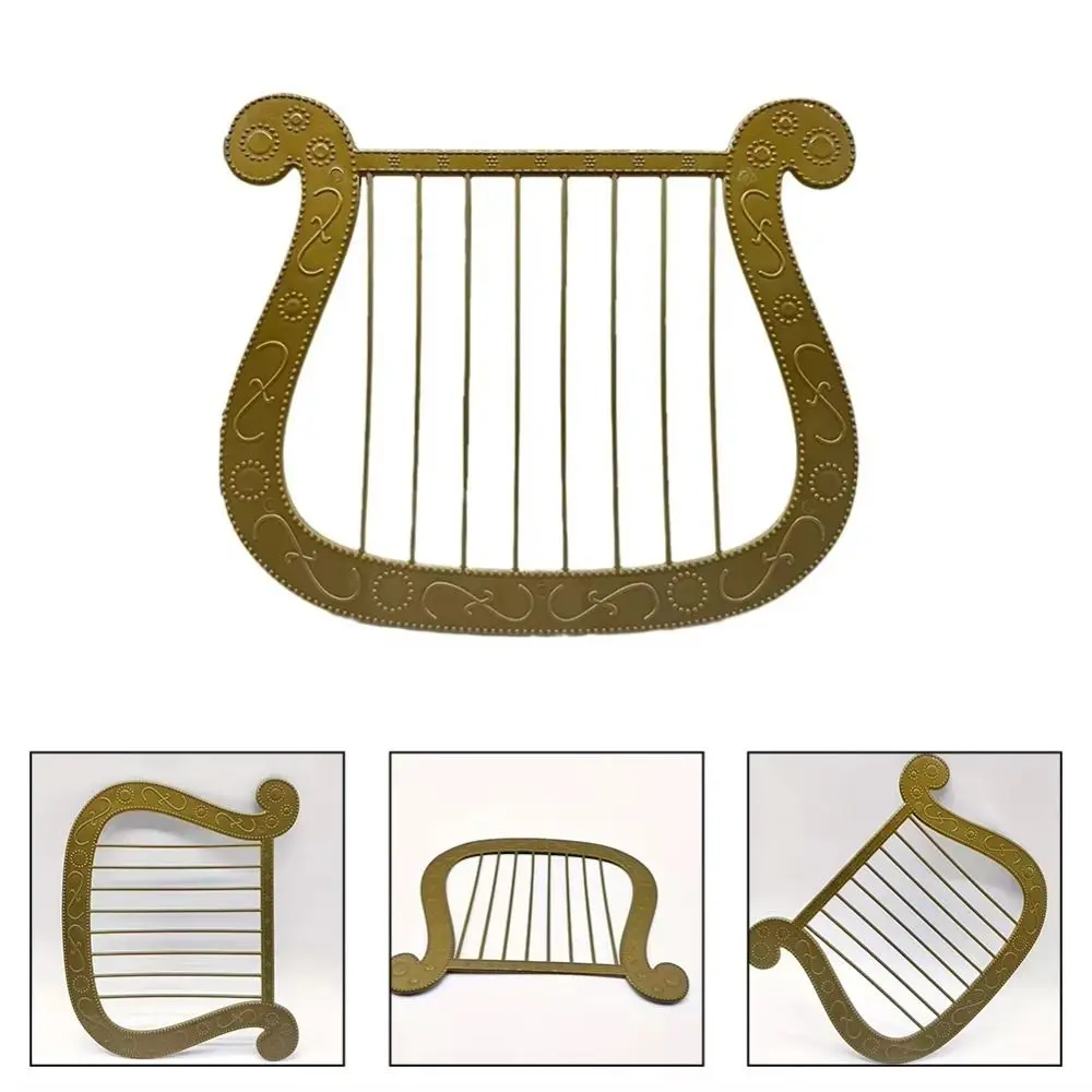 

2025 Plastic Simulation Harp Angel Theme Practical Simulated Instrument Mini Party Accessories Harp Model Halloween