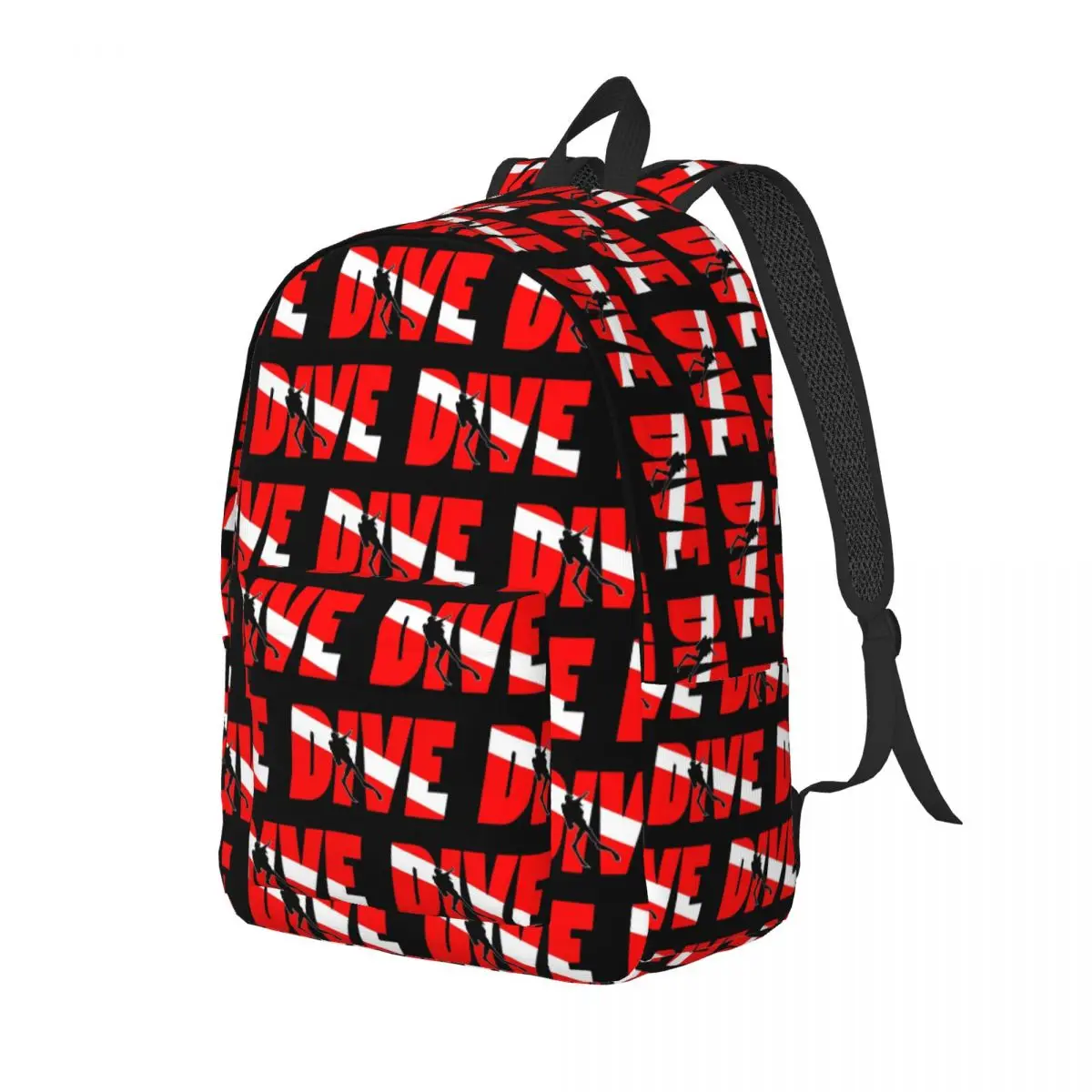 Dive Diver Down Flag Scuba Diving Backpack Daypack Large Capacity Children BookBag School Bag Shoulder Bags for Men Women