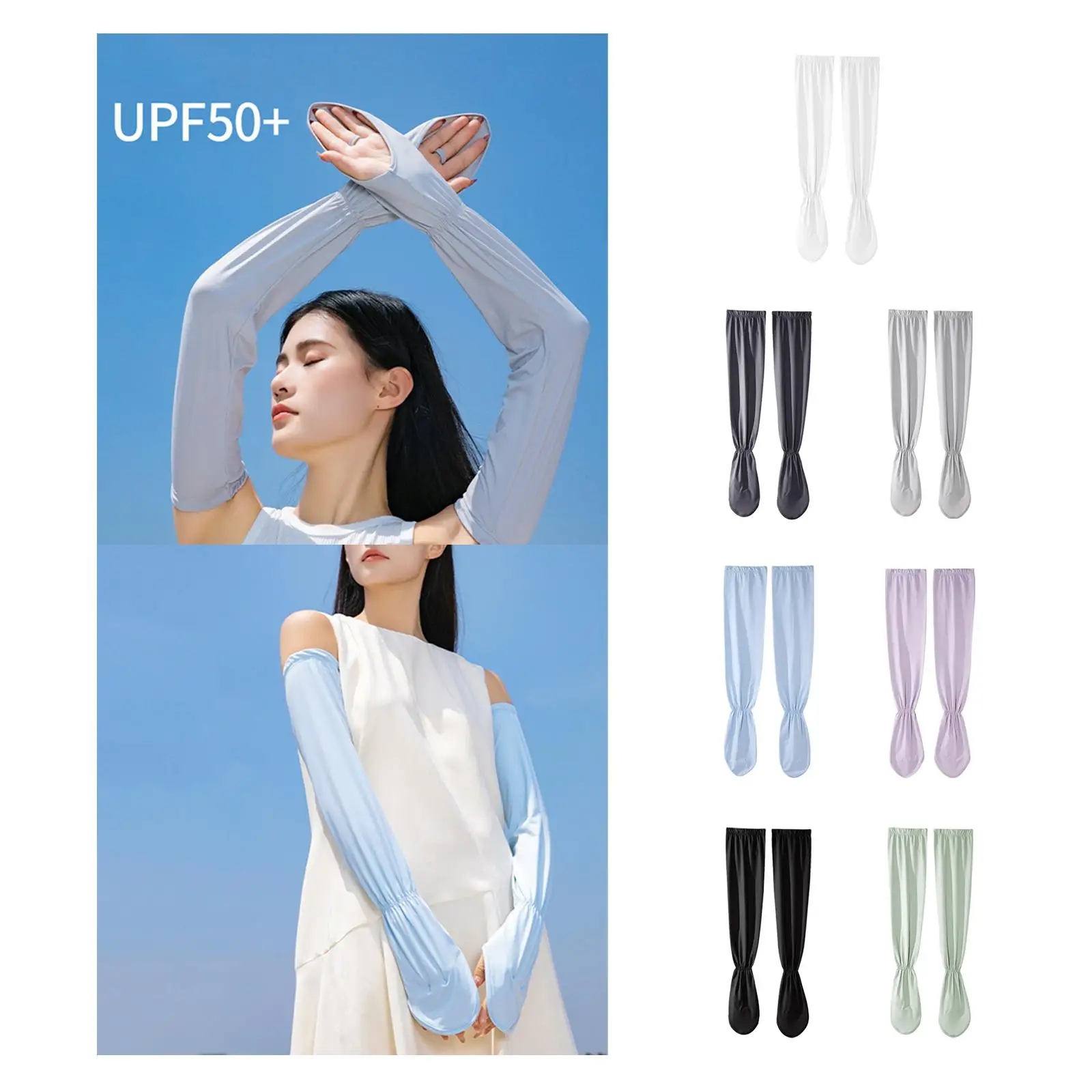 Adjustable Arm Sleeves Decor Protection for Women Outdoor Activities Summer