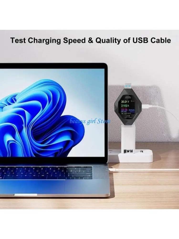 C7AB Portable USB Type C PD Tester Type C USB Tester With High Precise Measurement Tool For Voltages And Current