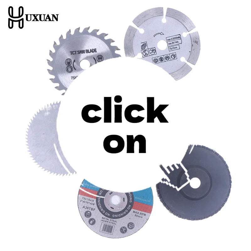 

7Pcs 3-Inch Circular Saw Blade Set With 75mm Grinding Disc - Durable Steel Structure, Including Chain Saw Disc Blades