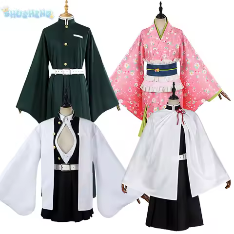 Anime Demon Slayer Kochou Kanae Tokitou Muichirou Kanroji Mitsuri Cosplay Costume Halloween Carnival man Woman Full Set uniform