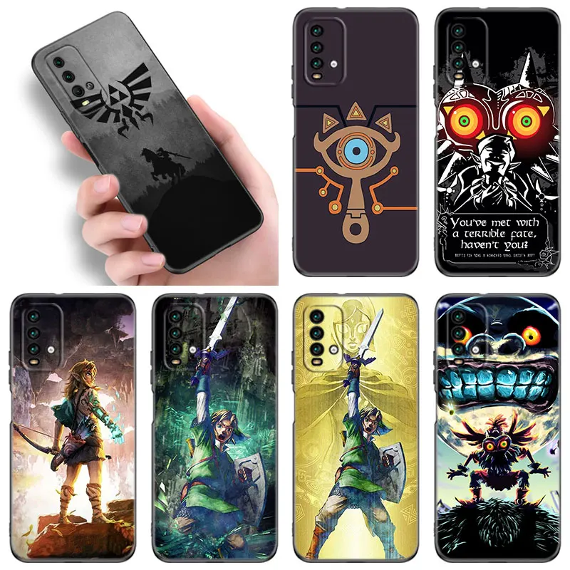 Z-Zeldas Game Black Silicone Phone Case For Redmi 10 Prime A1 A2 Plus K30 K40 Gaming K60 Pro 9 9A 9C 9T 10A 10C 12 12C 13C