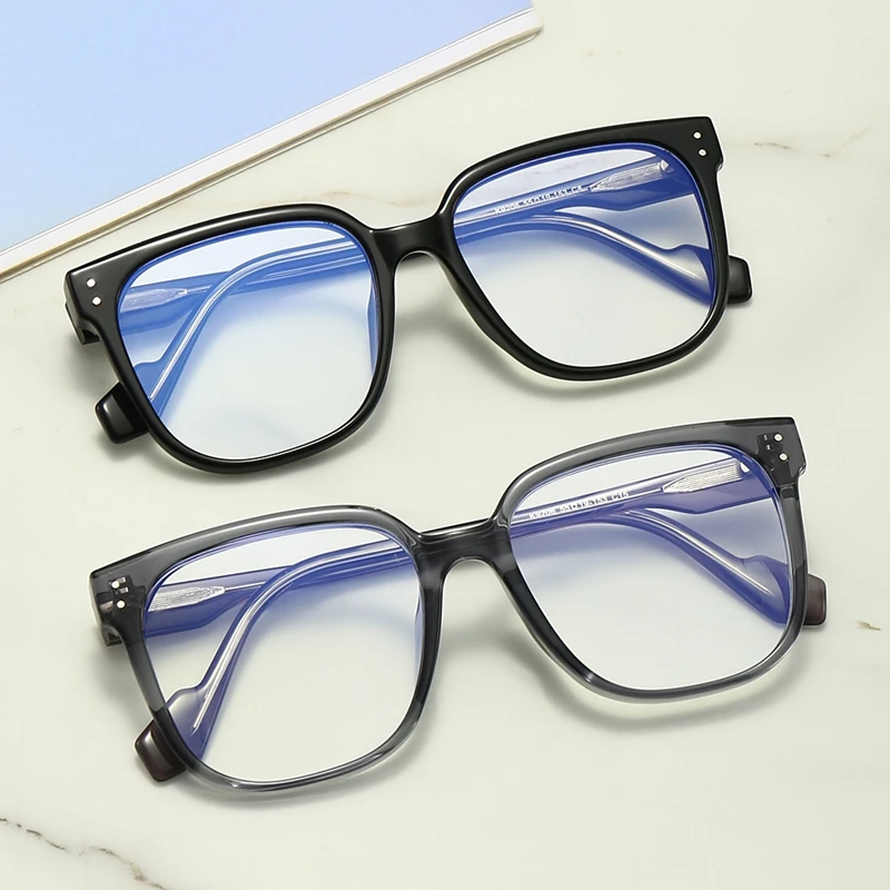 OKH Retro Korean Version of Anti-blue Light Glasses Men's Personality Fashion Large Frame Square Frame Eyeglasses