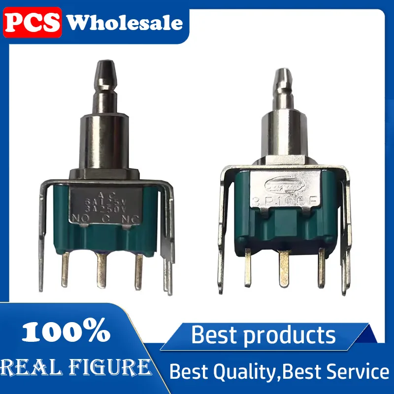 Original 3P106F self-reset key single-link push-button switch 3 pin 3A 250V 6A125V AC