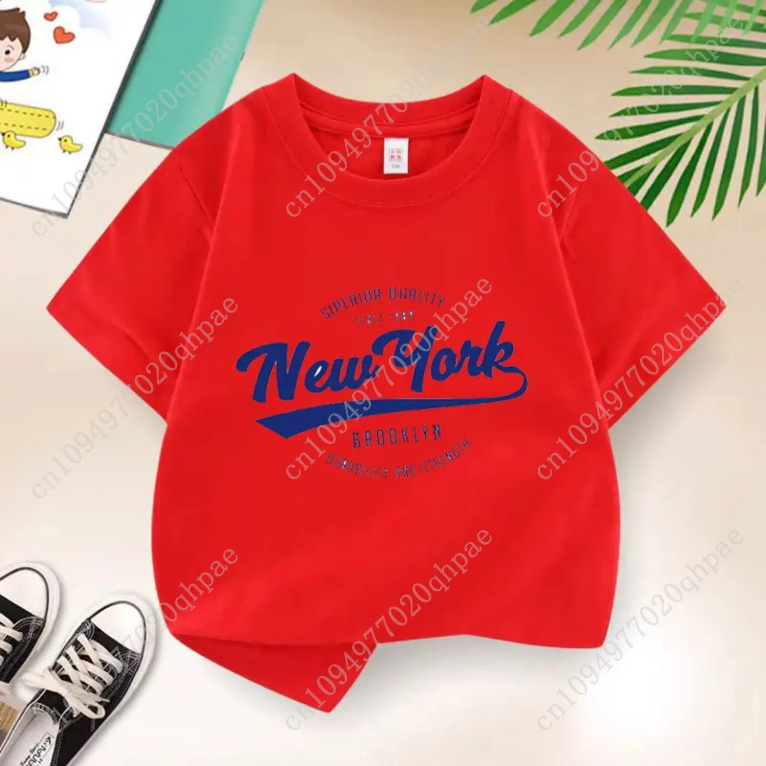 Verão crianças nova york carta camiseta roxo impressão meninas camiseta crianças manga curta t camisa moda algodão roupas rosa