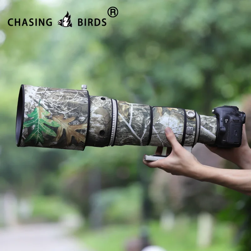 CHASING BIRDS camouflage lens coat for CANON EF 500mm L IS USM waterproof and rainproof elasticity lens protective cover