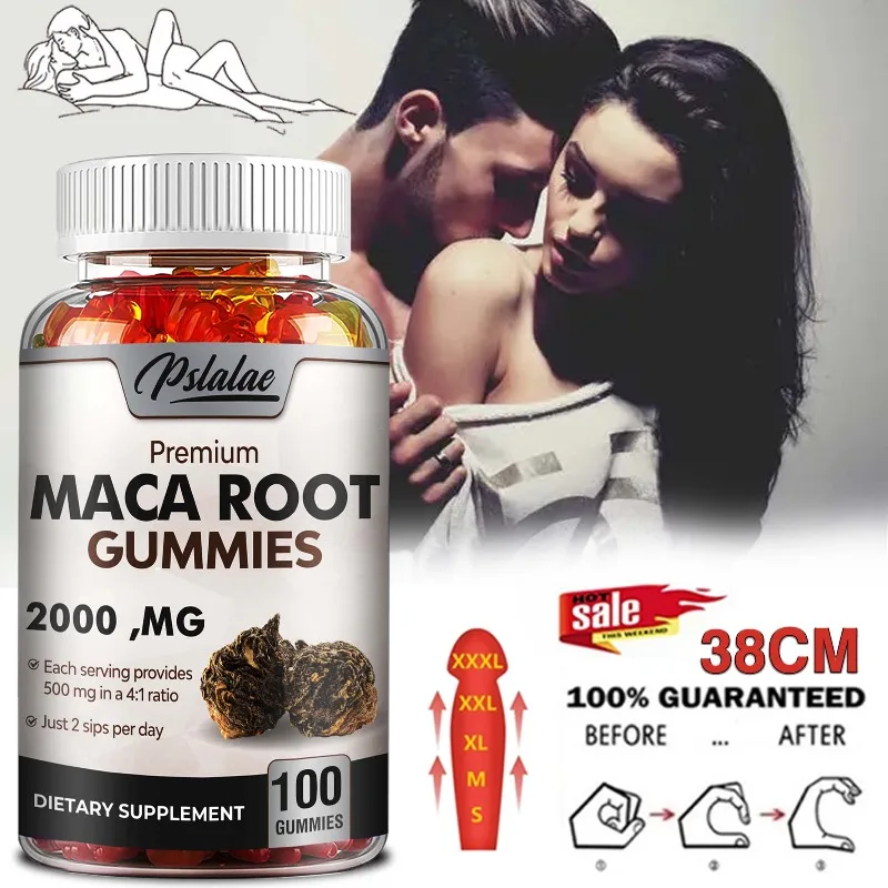 Maca Root Gummies - for Men Increase Stamina support Immunity Supplement Big 18