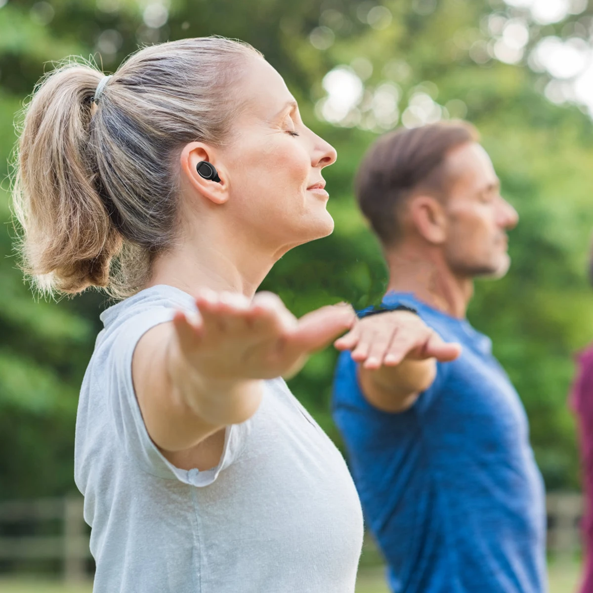 

1Set Waterproof Wireless Earbuds Mini in-Ear Earphones Touch Control Portable Sports Digital Display LED Headset