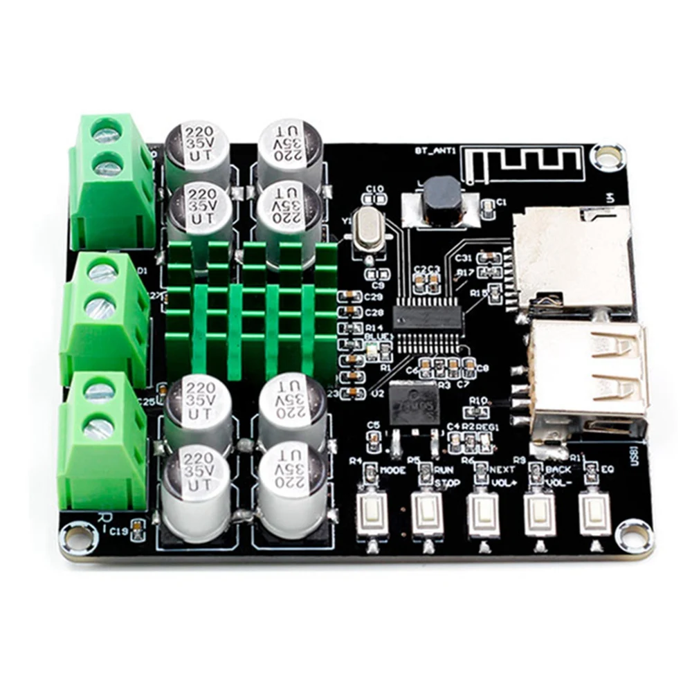 Carte d'amplificateur de puissance Bluetooth 100W TPA3116wiches amplificateur VHM-302 Bluetooth intégré U Disk TF