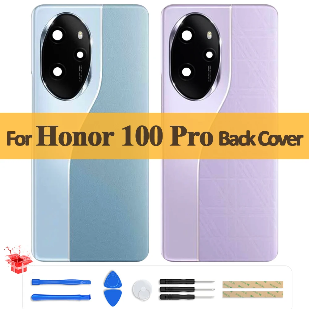 

Оригинальная задняя крышка для Honor 100 Pro MAA-AN10, задняя крышка батарейного отсека, задняя крышка, задняя крышка, детали для замены объектива камеры