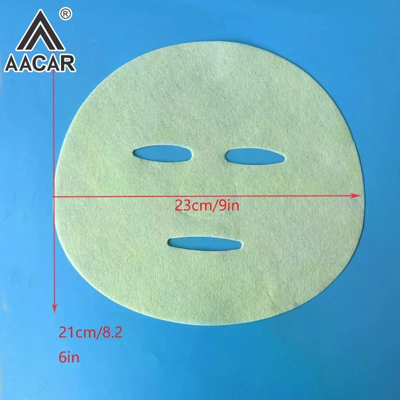 Green Plant Fiber Paper Pre-Cut Facial Paper Sheet Facial Mask Hyaluronic Acid Freeze-Dried Facial Mask Cloth