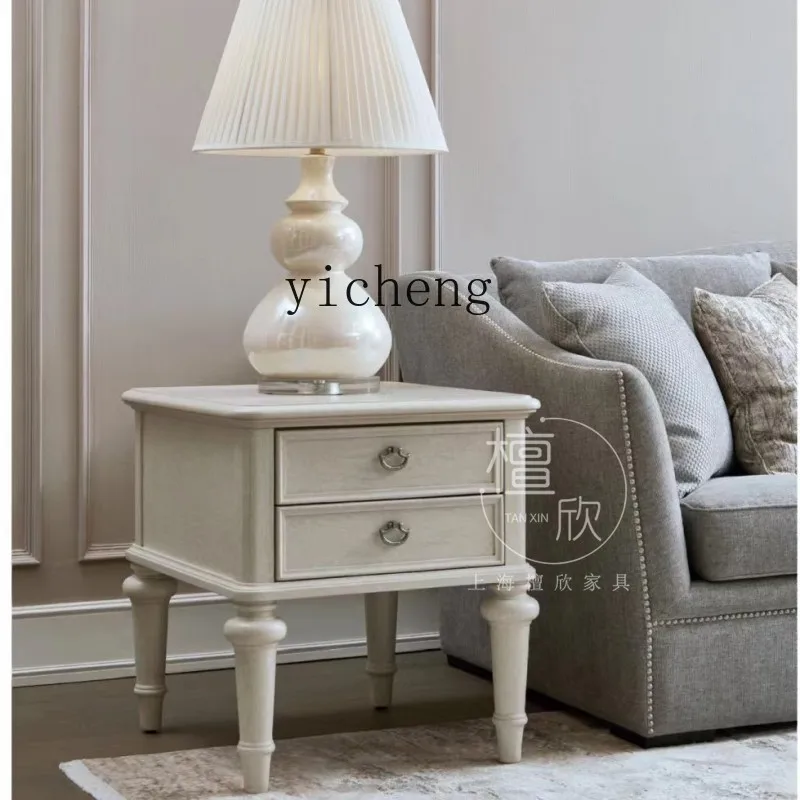 LSL solid wood TV cabinet coffee table glass carved TV cabinet living room furniture