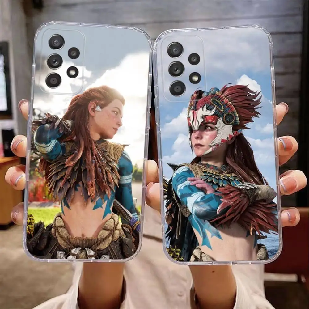 

Aloy Game H-Horizon Phone Case For Samsung Galaxy A,71,70,52,51,40,31,50,50S,30S,21S,12,10,Note20ultra Transparent Cover