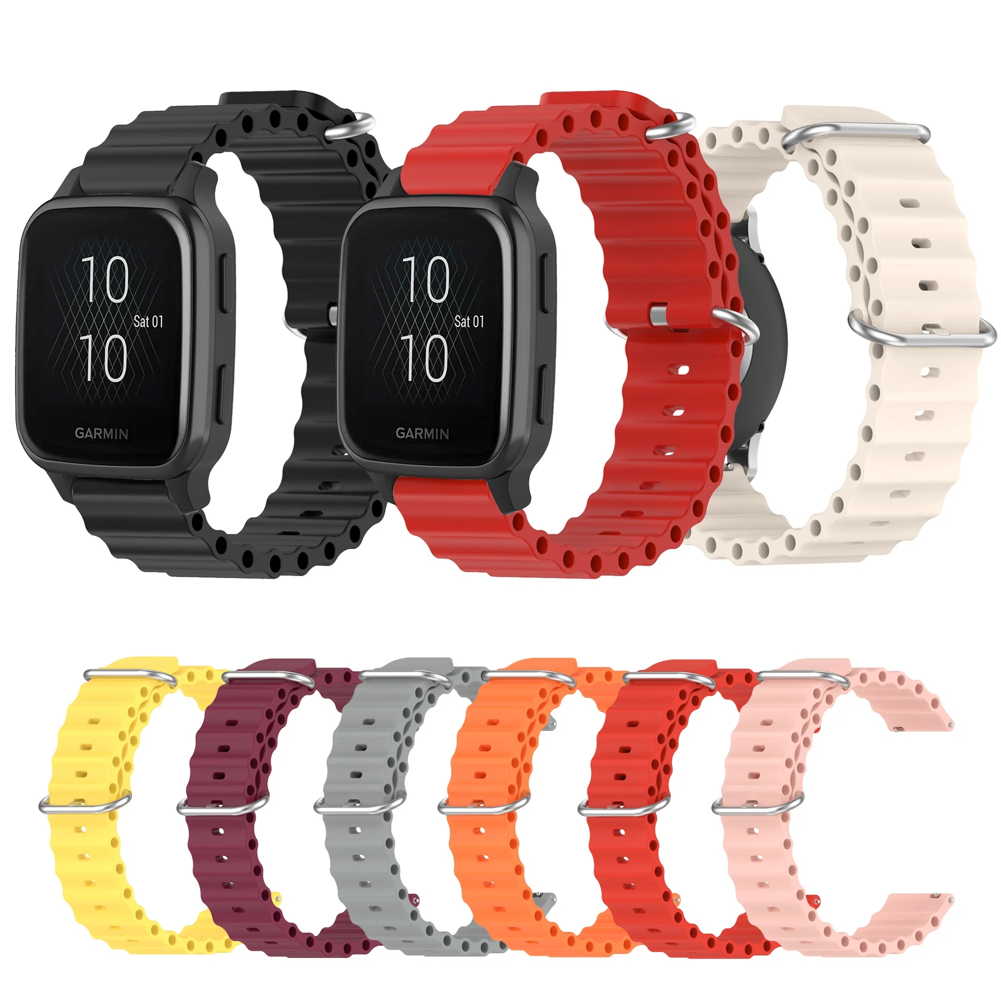 Ocean Silicone Watch Band Strap For Huami Amazfit GTR 42mm 47mm GTR2 GTS4 mini GTR 2E Smart Watch 20mm 22mm wristband