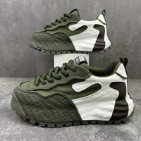 Mode hommes chaussures décontracté Faux cuir baskets marque Tenis mâle chaussures compensées printemps été respirant formateurs homme salle de sport chaussures de course 1