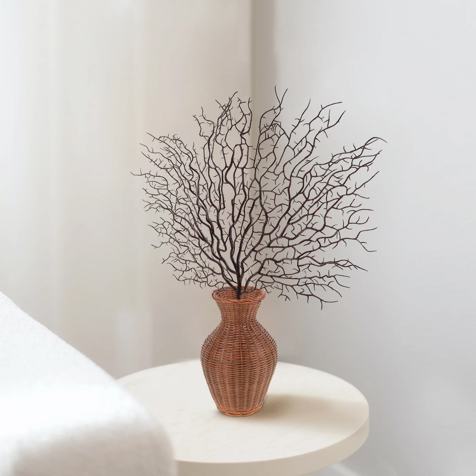 

2Pcs Artificial Coral Branches Plastic Fake Dry Tree Twigs Resistant DIY Vase Filling Craft Decoration Home Table