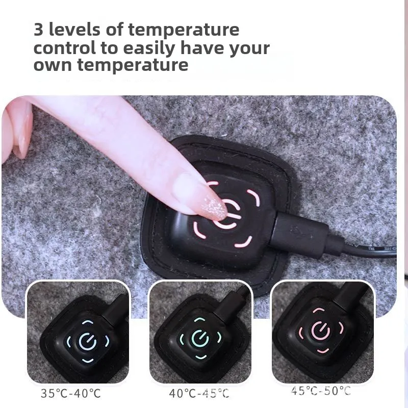 6 Area 10W DC Heated Mat Plush Electric Blanket Single Mattress USB Type-C Interface Portable Washable Office Bedroom Outdoor