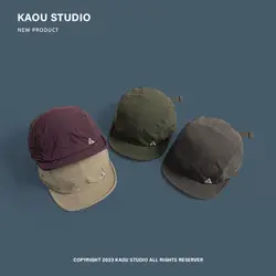 Unisex Short Brim Baseball Cap Quick-Dry Adjustable Camping Hat Sun Protection Sunscreen Cap