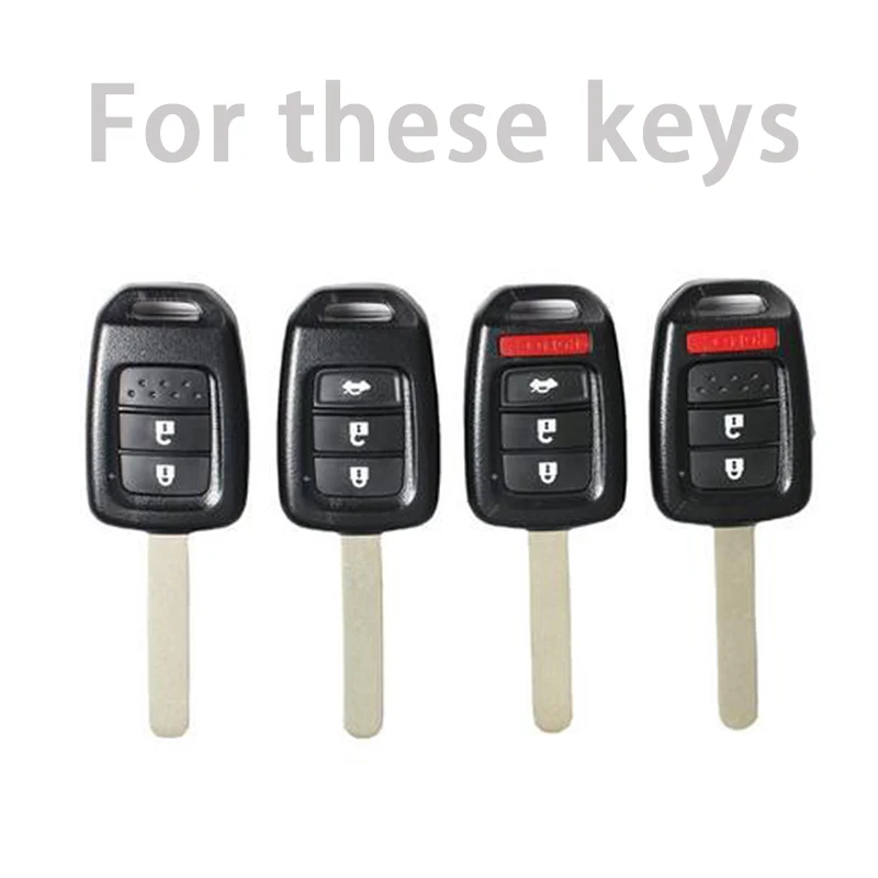 2/3/4 Buttons TPU Car Key Case Cover for Honda Accord Civic CRV JAZZ HR-V 2014 - 2016 Gold Line Remote Key Case Accessories