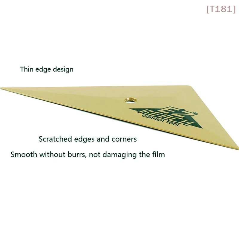 [E] 1Pc Soft Triangle Go Corner Squeegee Vinyl Car Wrap Window Tinting Scraper Carbon Film Window Edge Installation Tucking Tool