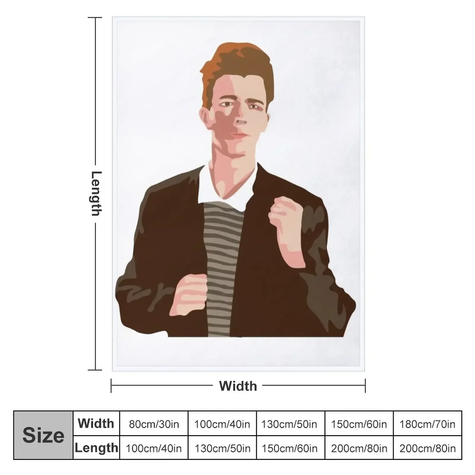 Rick Roll Throw Blanket Thermals For Travel Fashion Sofas christmas decoration Blankets