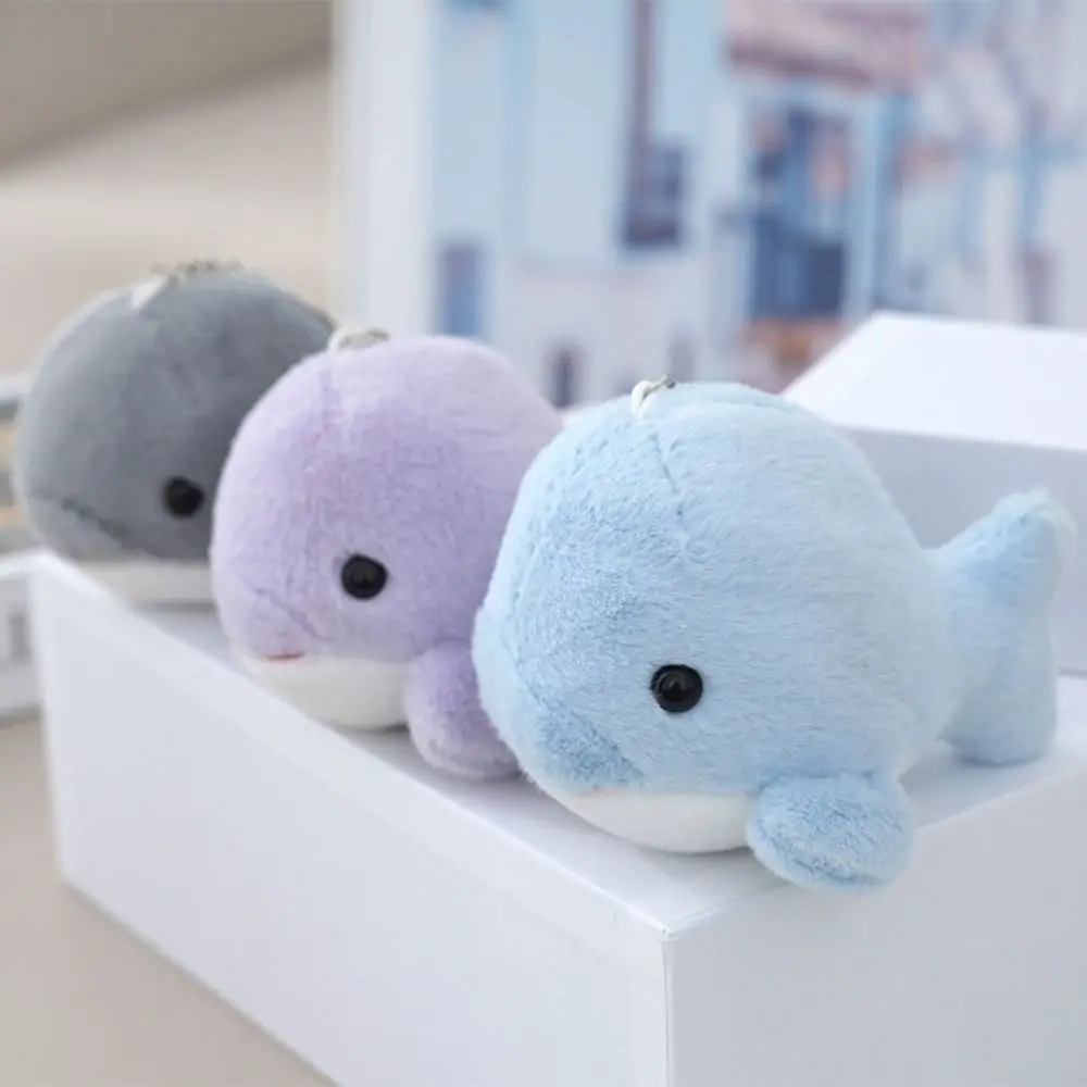 Fashion Soft Stuffed Cartoon Dolphin Keychain Plush Cartoon Animal Dolphin Doll 13cm Cute Dolphin Plush Pendant Female Lady Girl