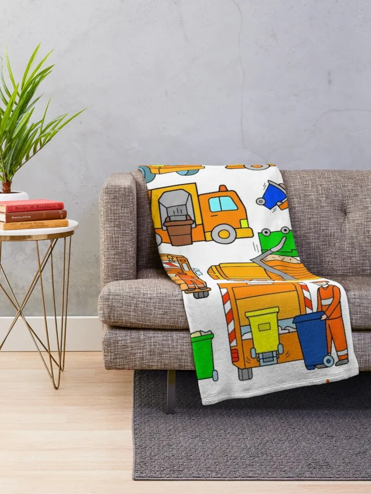 Trashtruck Boys Girls Trash Vehicles Throw Blanket Luxury St Blanket Camping Blanket