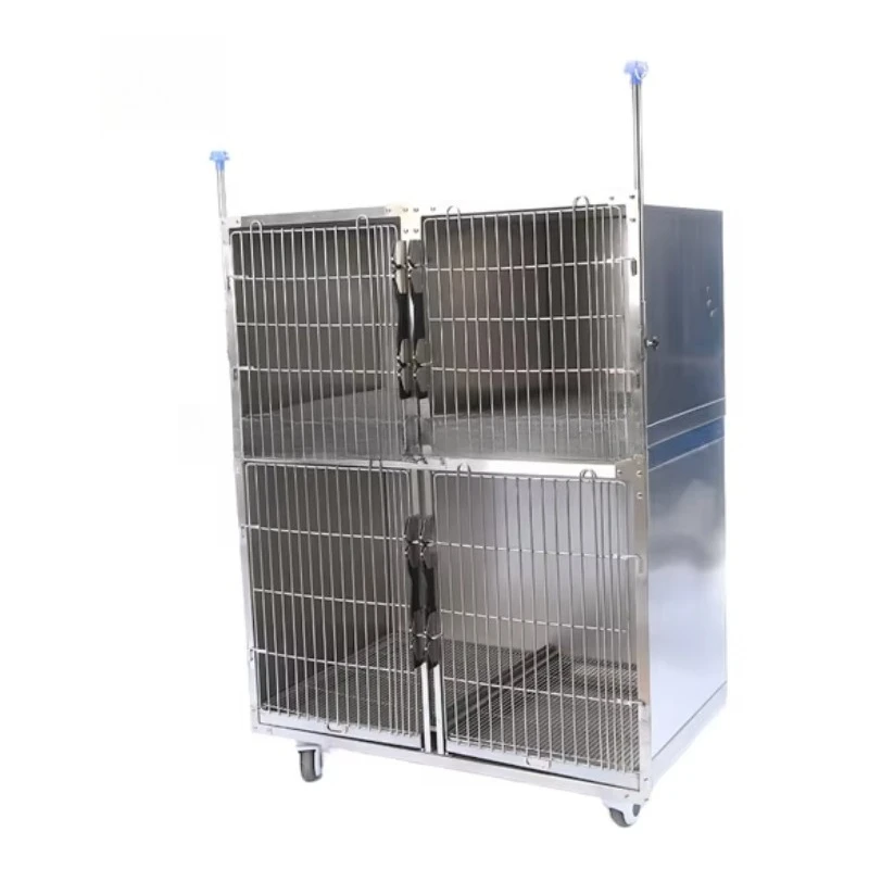 Reinforced and durable 6-position adjustable stainless steel eco-friendly kennel with a load capacity of 50 lbs