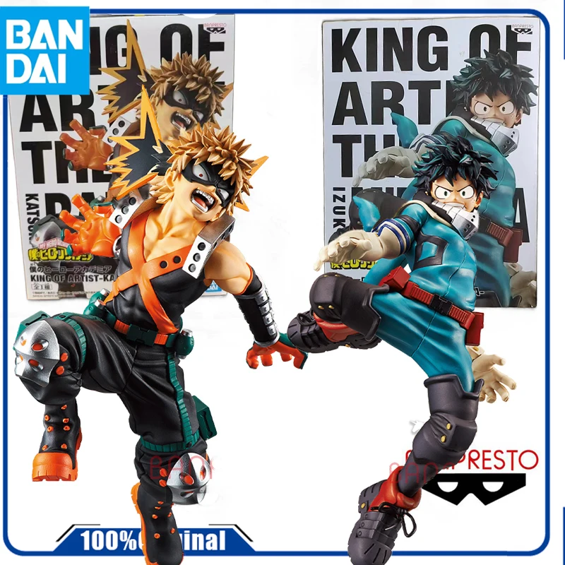 Bandai Genuine /Original   GLASSES FACTORY SCENERY KOA ART KING BURST HAO SHENGJI MIDORIYA IZUKU Anime   Action Figure Toys For