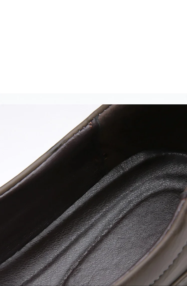 Herren-Leder-Loafer, rutschfeste, flache Schuhe zum Gehen, atmungsaktive Outdoor-Slipper, Freizeitschuhe für Männer, Arbeit, Büro, Fahren, Turnschuhe, Größe 48 – Detail 9