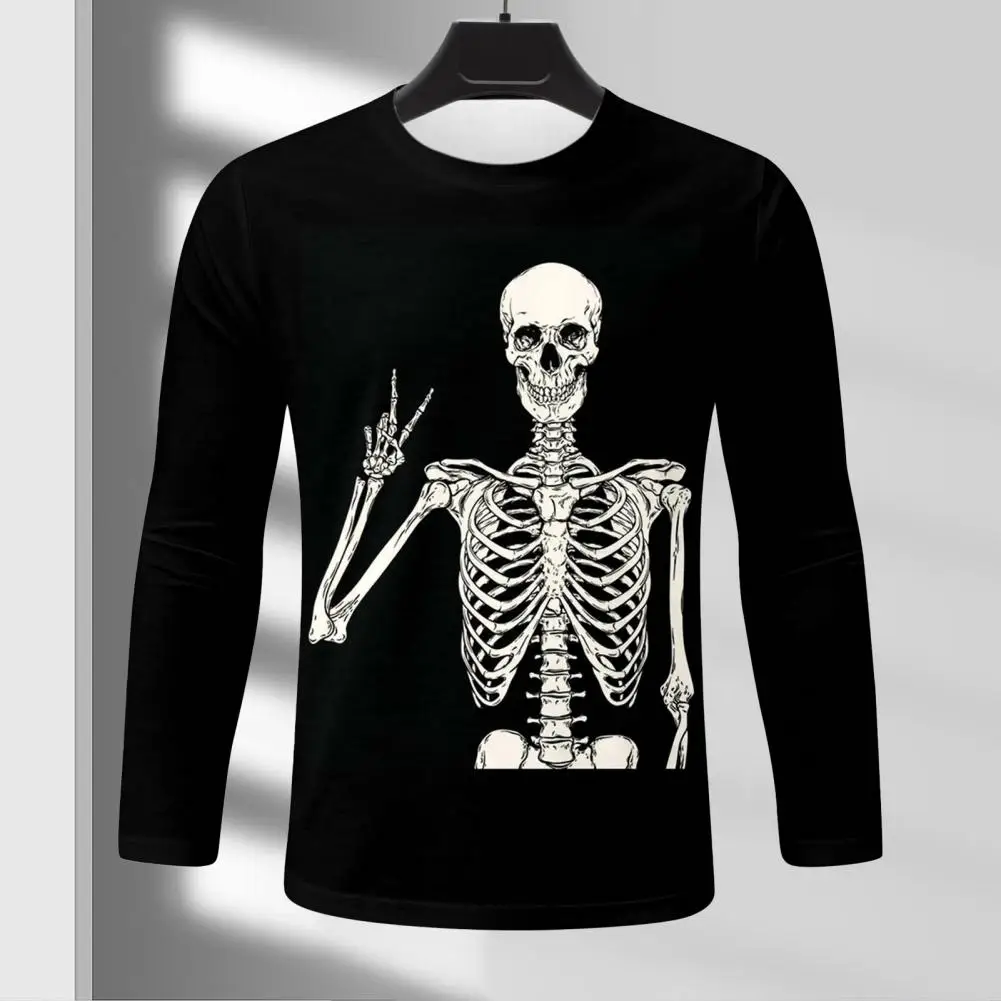 

Digital 3d Printed Men Shirt Spooky Halloween 3d Print Men's Tee Kids Glow Dark Dinosaur Sweatshirt Pumpkin Bat Long For Street