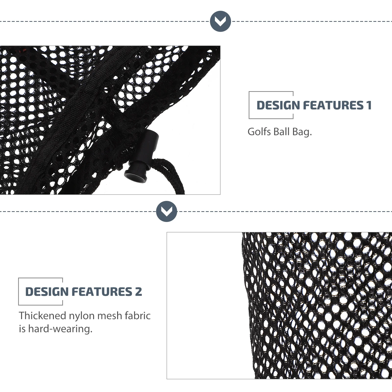 

Golf Storage Bag Mesh Hand-held Ball Carry Pouch Drawstring Portable Balls Nylon Utility