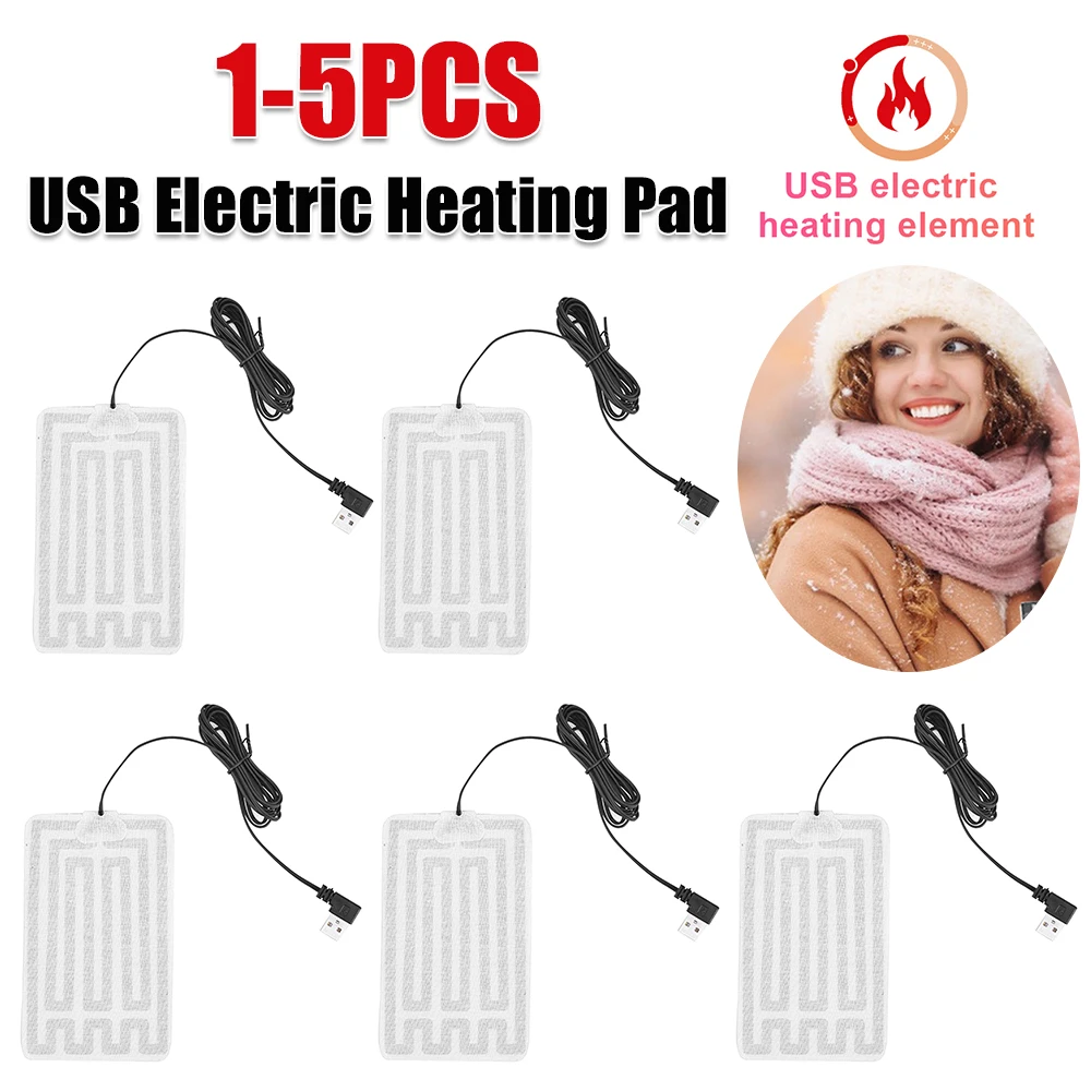 

USB Heating Film Electric Heating Pad 5V Gloves Heater Foldable Electric Foot Warmer Multi-Function for Clothes Gloves Shoes