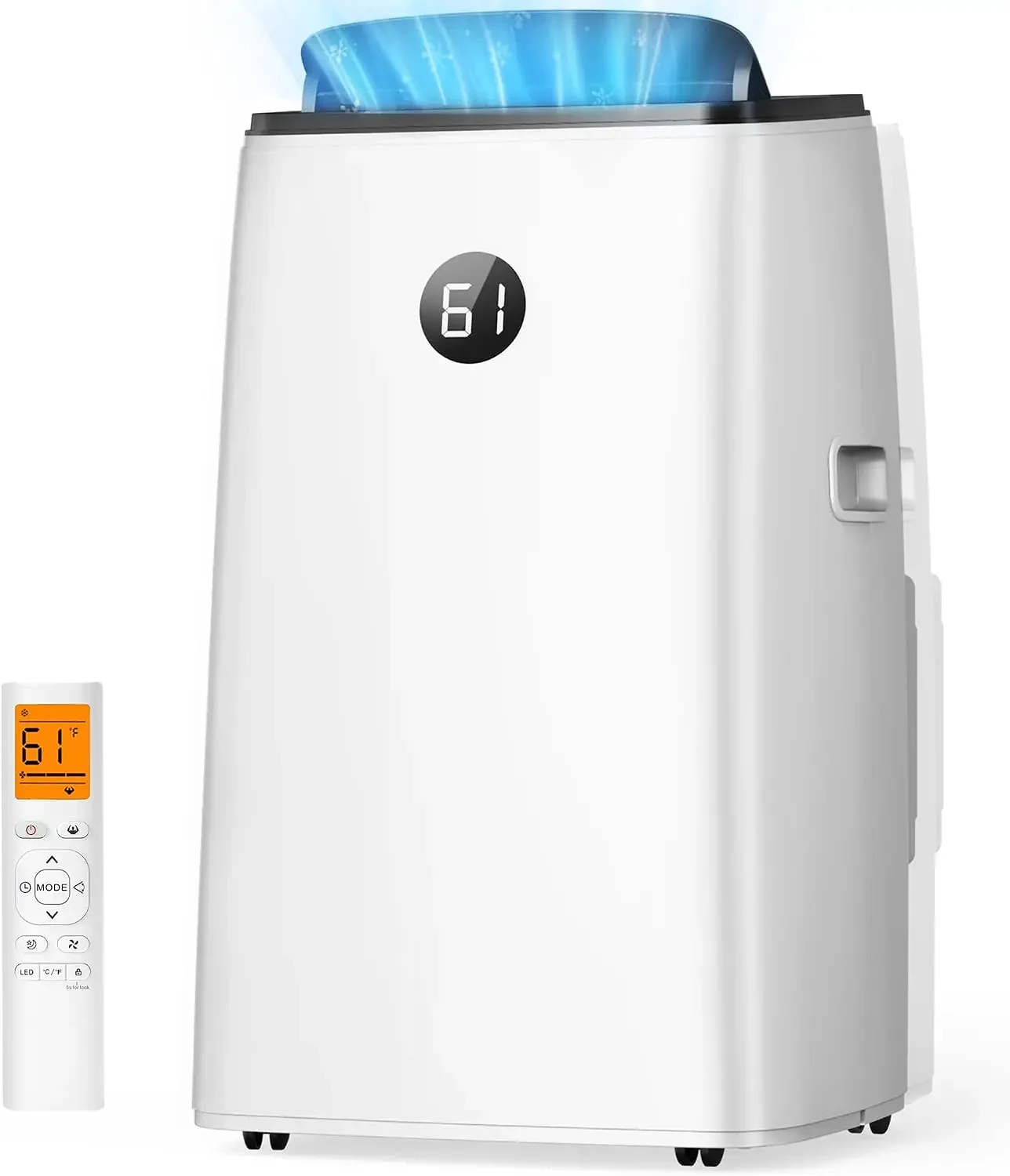 16000 BTU Inverter Portable Air Conditioners, Dual Hose Portable AC for Large Room Up To 800 Sq. Ft, 3-in-1 Self-Evaporating AC Units with Fan & Dehumidifier, Quiet Sleep Mode(42dB), Auto Swing