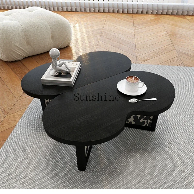 Modern simple solid wood multi-functional butterfly tea table living room home sofa edge