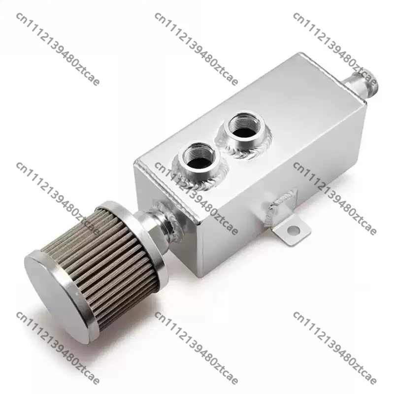 Automobile Crankcase Ventilation Spare Parts Square Oil Catch Tank Complete Oil‑Gas Separator Kit With Mushroom‑Head Air Filter