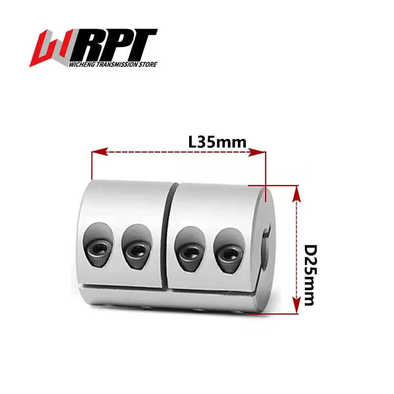 

Aluminum Alloy Rigid Fastening Clamping Coupling High Torque Laser Engraving Motor Elastic Coupling 25X35