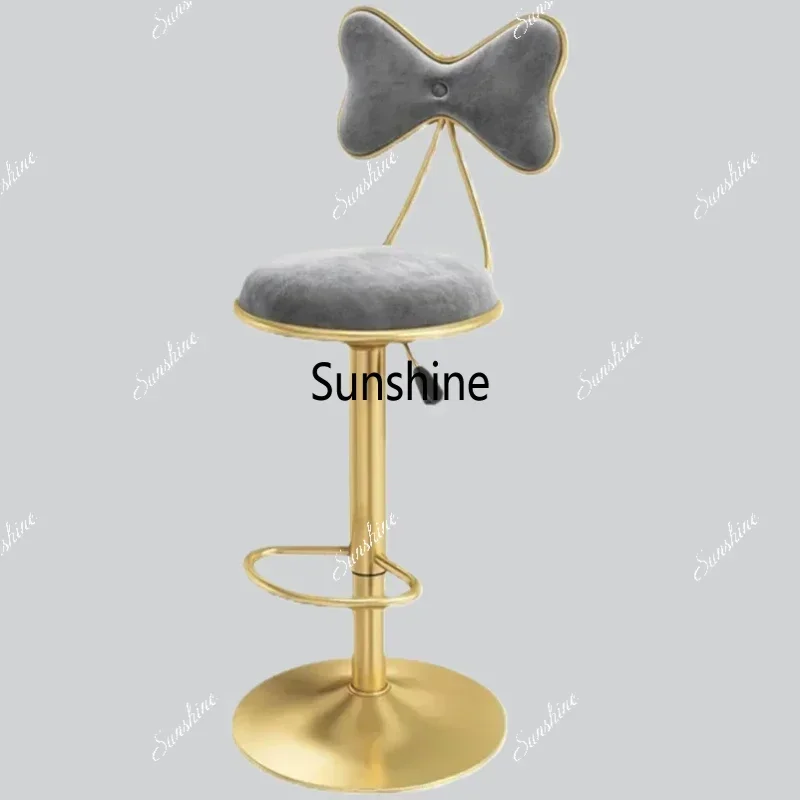 Salon Modern Bar Chairs Bedroom Adjustable Living Room Luxury Bar Stools Metal Minimalist Silla Alta Para Barra Home Furniture T
