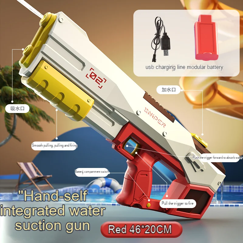 Newautomatic Zomer Electrictoy Waterpistool Inductie Waterabsorberende High-Tech Burst Zwembad Strand Outdoor Water Fight Speelgoed Voor Kinderen