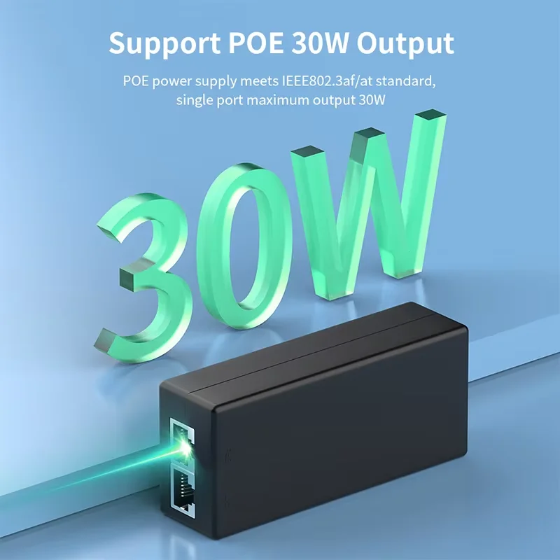 Gigabit 2 Port POE Extender 10/100/1000Mbps POE Repeater IEEE802.3af.at Standard for NVR IP Camera AP IP VOICE POE