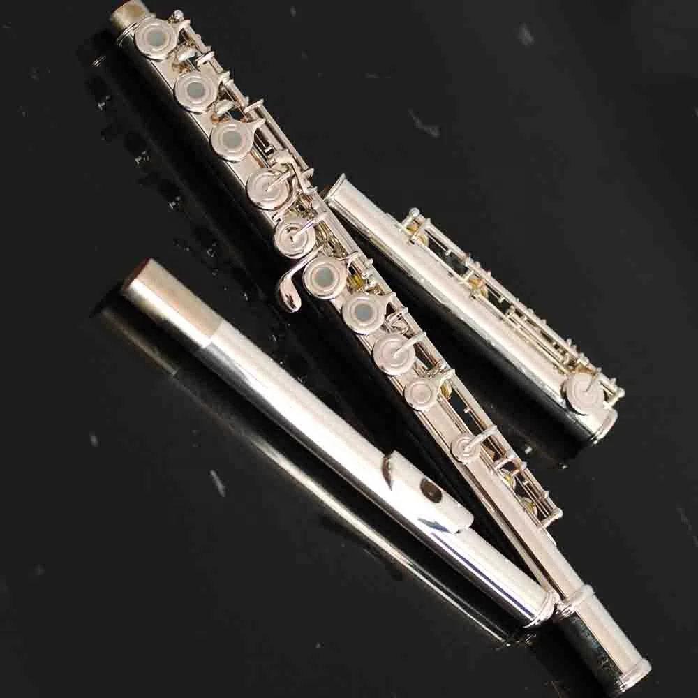 Wholesale flute instrument French keys open hole 17 hole silver-plated flute