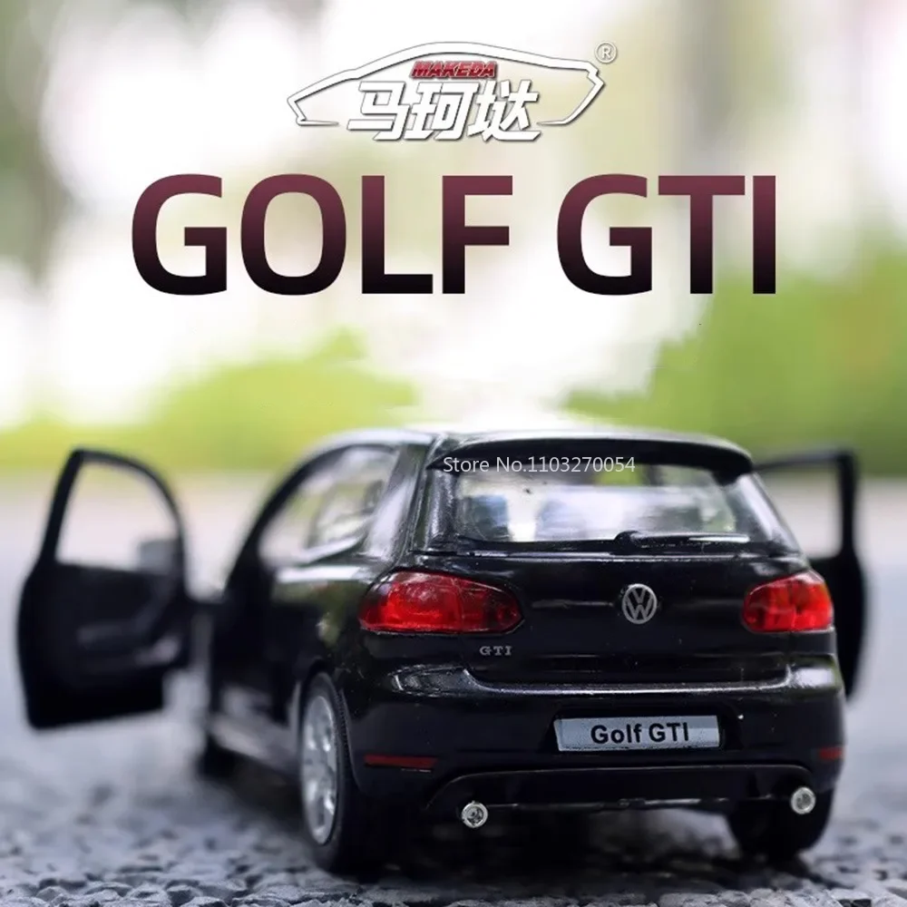 1/36 폭스바겐 골프 다이캐스트 모델 자동차 장난감, 금속 합금 바디, 풀백 기능, 시뮬레이션 차량 모델, 어린이 선물, 소년 장난감 