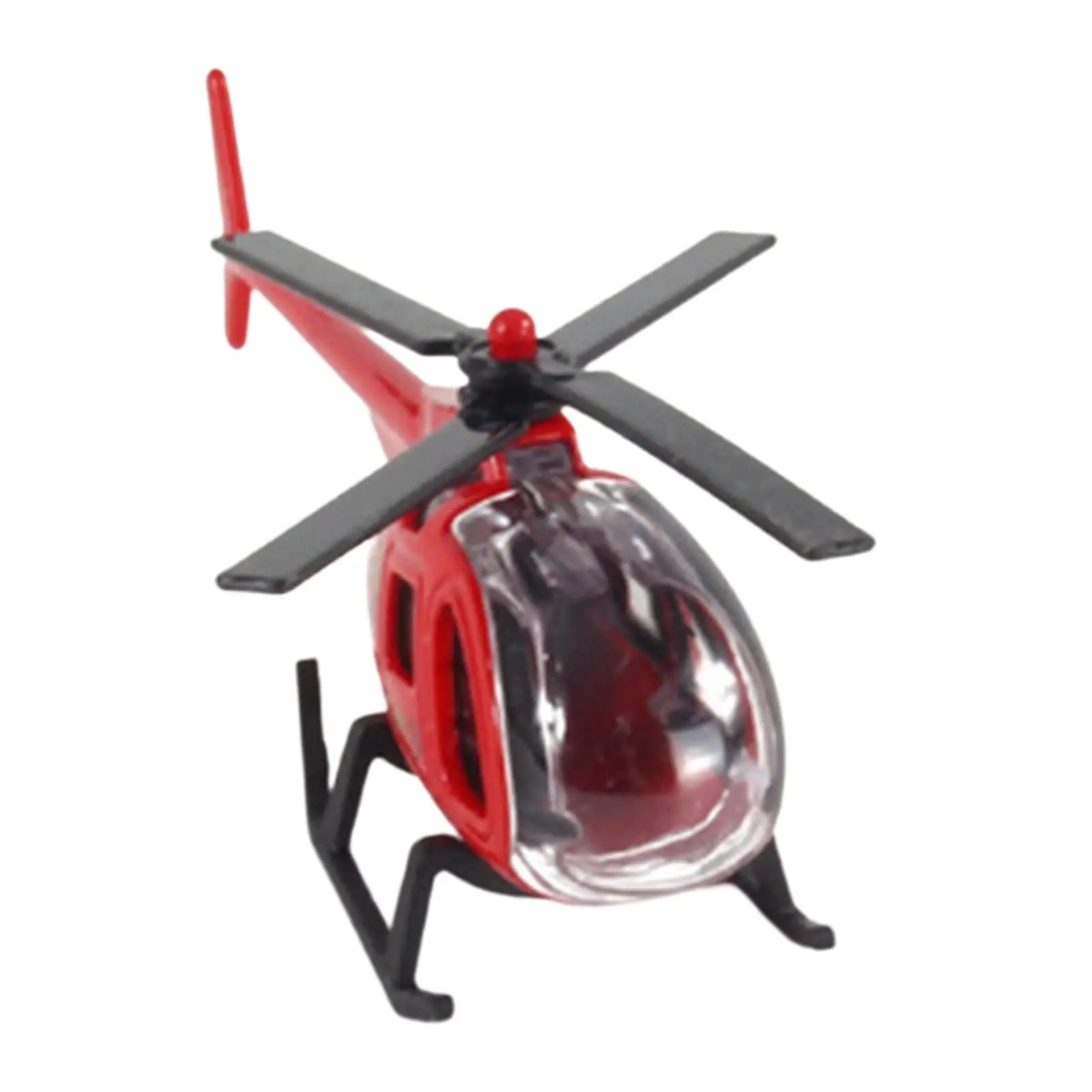 1 64 Diecast Helicopter Model Plane Toy Alloy for Children Desktop Decor Aviation Birthday Gift