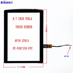 New 9.7 Inch Tesla Capacitive Touch Screen Digitizer Sensor For Radio 220*170mm 6Pin GT911 XY-PG97130-FPC HLC-1691 ZB097GS0416A